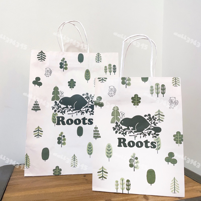 ROOTS 紙袋 提袋 送禮 森林袋 購物袋