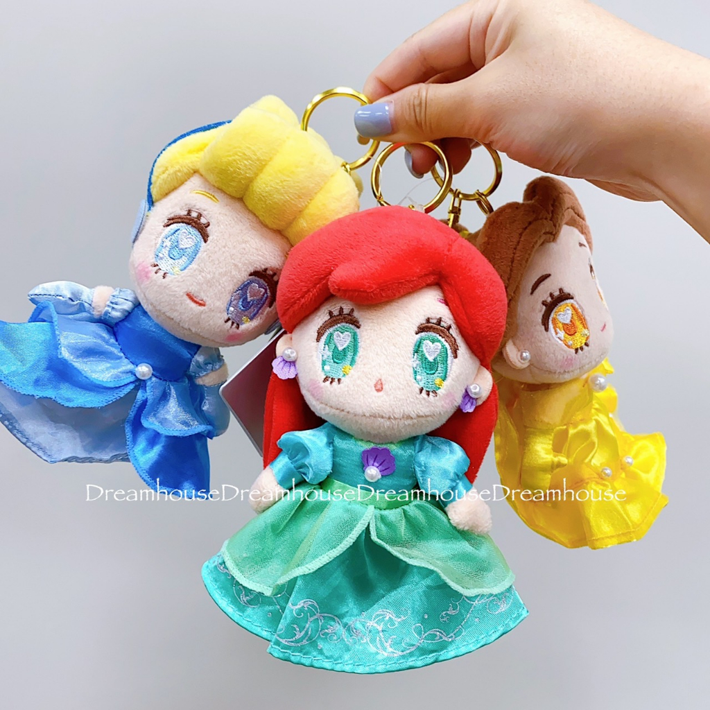 東京迪士尼 小美人魚 灰姑娘 貝兒 樂佩 公主 吊飾娃娃 掛飾 吊飾