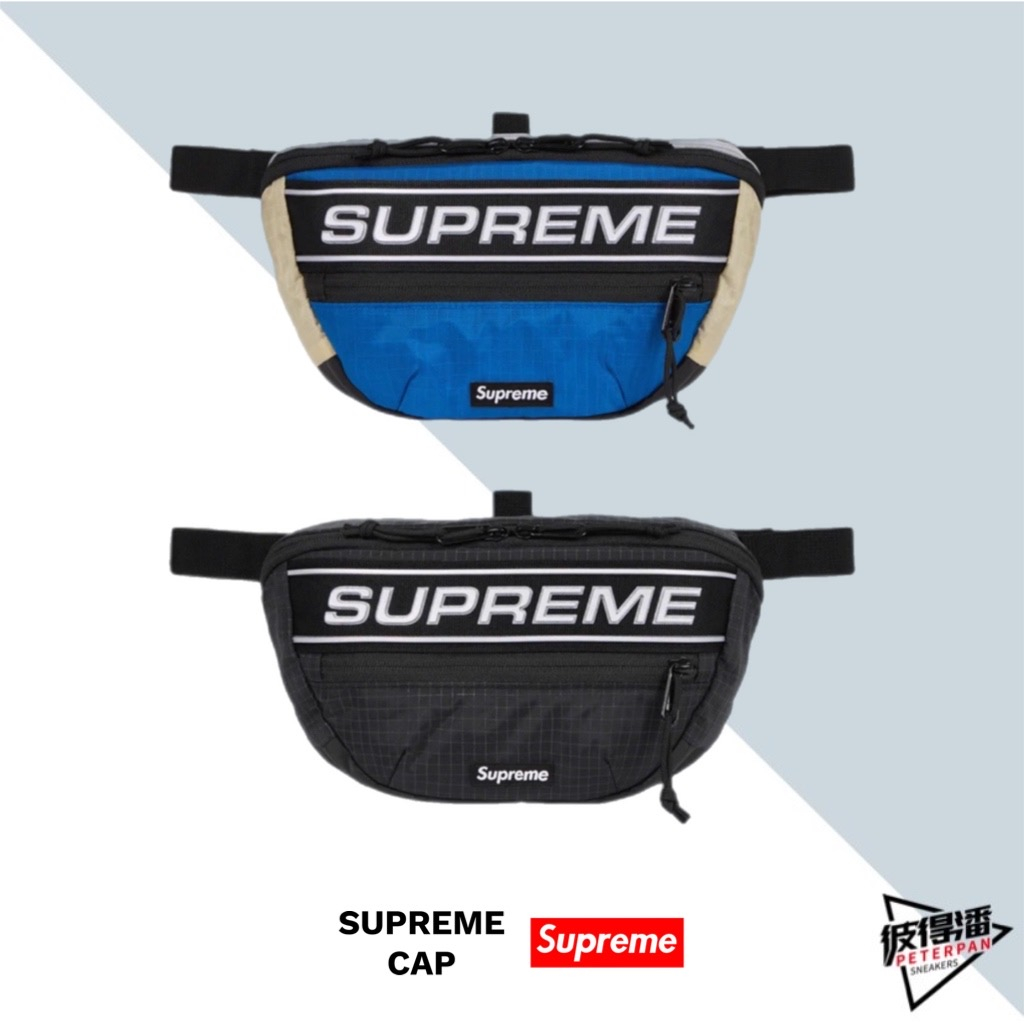 SUPREME WAIST BAG 腰包 反光 字體 黑/藍 【彼得潘】