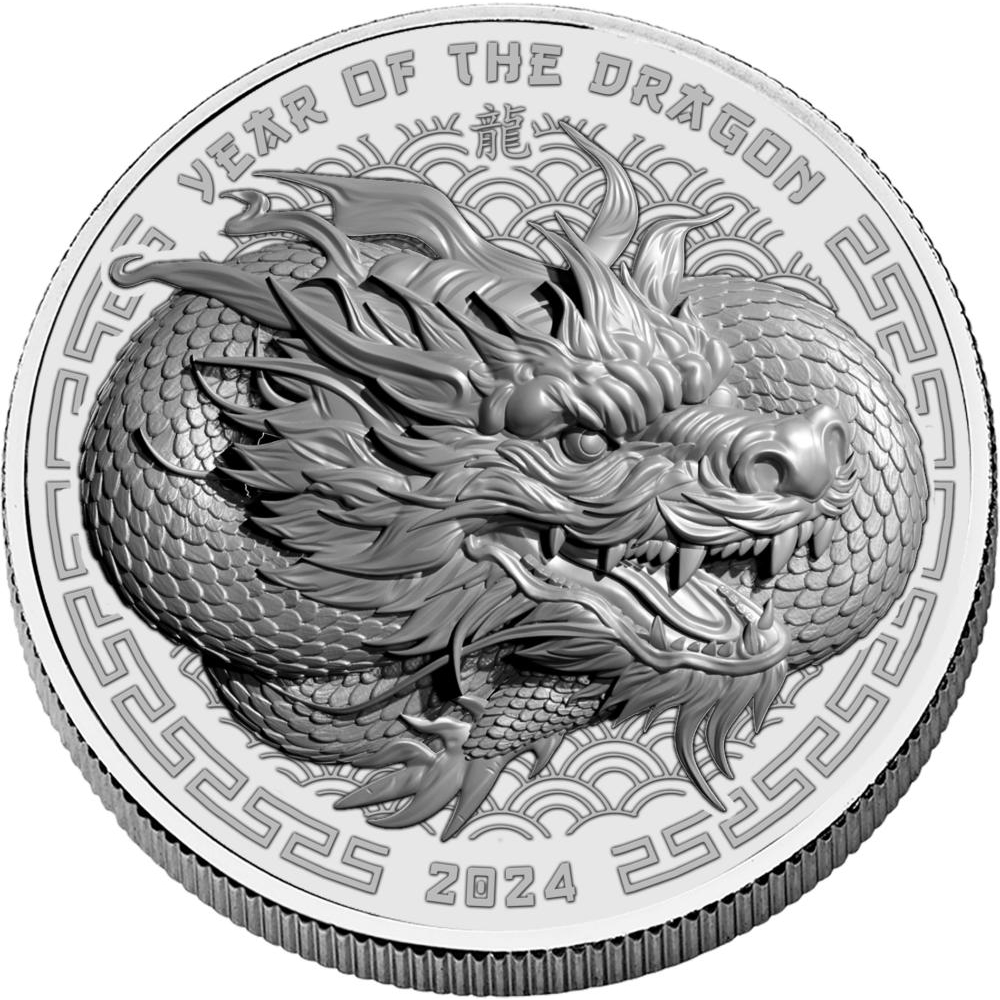 預購(價格5500) - 2024斐濟-生肖-龍年-1盎司銀幣