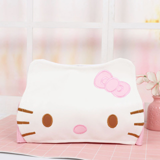 FuNFang_現貨 KT卡通PU皮質面紙盒 紙巾盒 紙巾套 Hello Kitty 家用 客廳用 車用