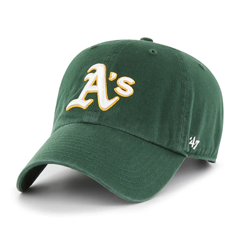 47 Brand MLB 奧克蘭運動家 '47 CLEAN UP 軟版 可調 金屬環扣 彎帽 老帽