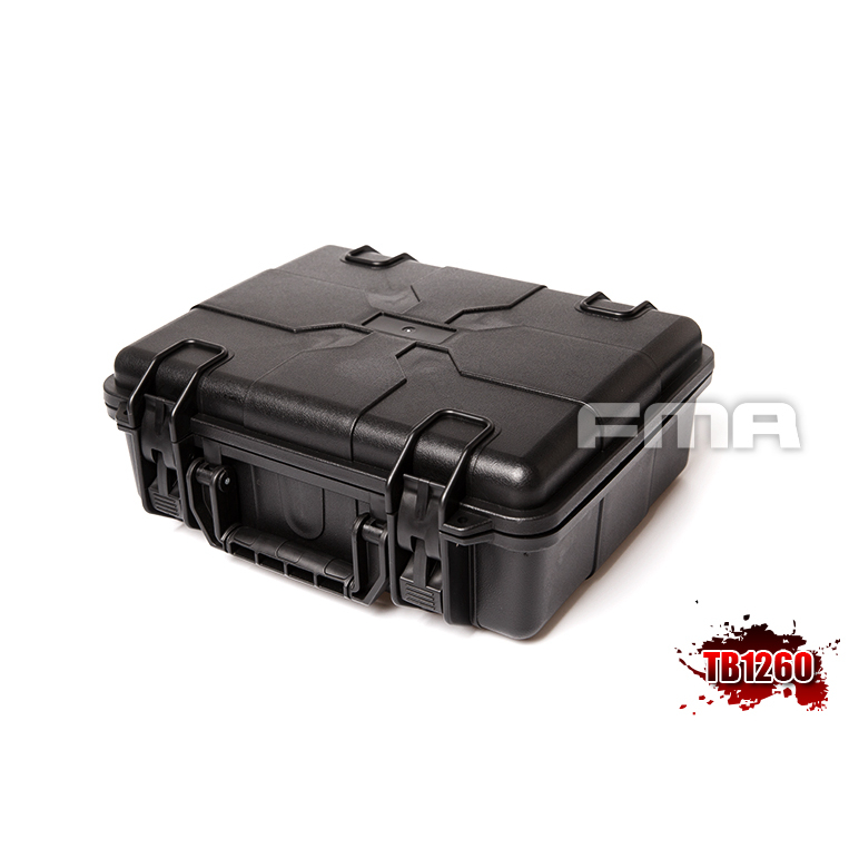 蛋蛋堂 FMA 硬殼手槍盒槍箱塑膠硬殼槍盒多功能工具箱黑色-TB1260-BK