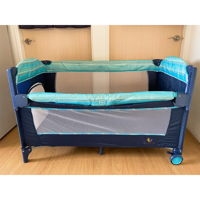 二手🌟多功能可收折嬰兒床/遊戲床（限自取）