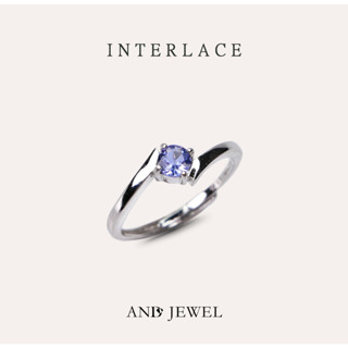 [AND] 丹泉石 藍色 圓形 4mm 戒指 蛻變系列 Interlace 天然寶石 珠寶銀飾 安的珠寶