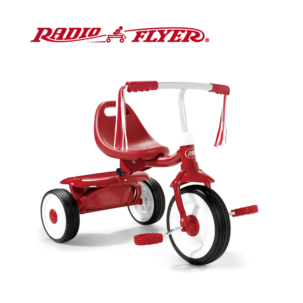 Radio Flyer 紅騎士折疊三輪車(平把)_#415A型(福利品出清)