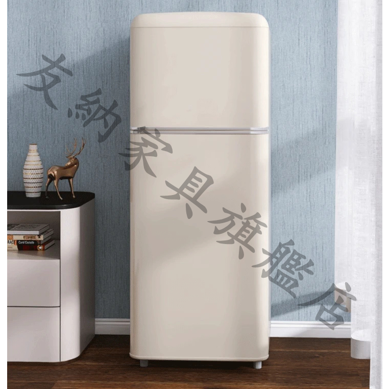 友納家具旗艦店：BCD-112JR 復古小冰箱家用小型雙門冷藏冷凍辦公 紅 冰箱 電冰箱 冷凍櫃 冷藏櫃
