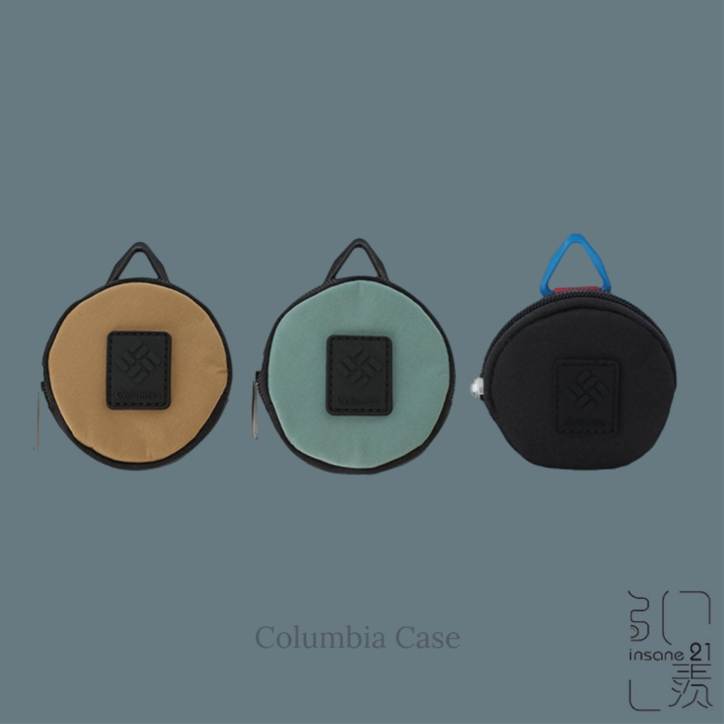 COLUMBIA NEOBE ROUND COIN CASE 圓形 零錢包 黑/咖啡/綠 【Insane-21】