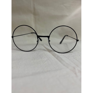 全新🎁黑色圓框無度數平光眼鏡/cosplay眼鏡👓/萬聖節變裝/哈利波特眼鏡/黑框