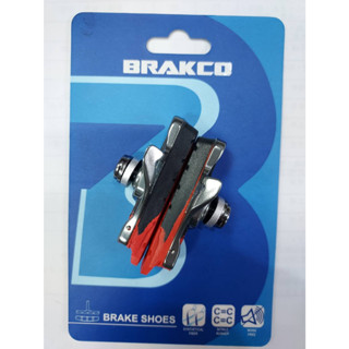 {名森自行車}全新BRAKCO 輕量化公路車用剎車皮含座 可替換皮C夾剎車片 煞車組 煞車皮