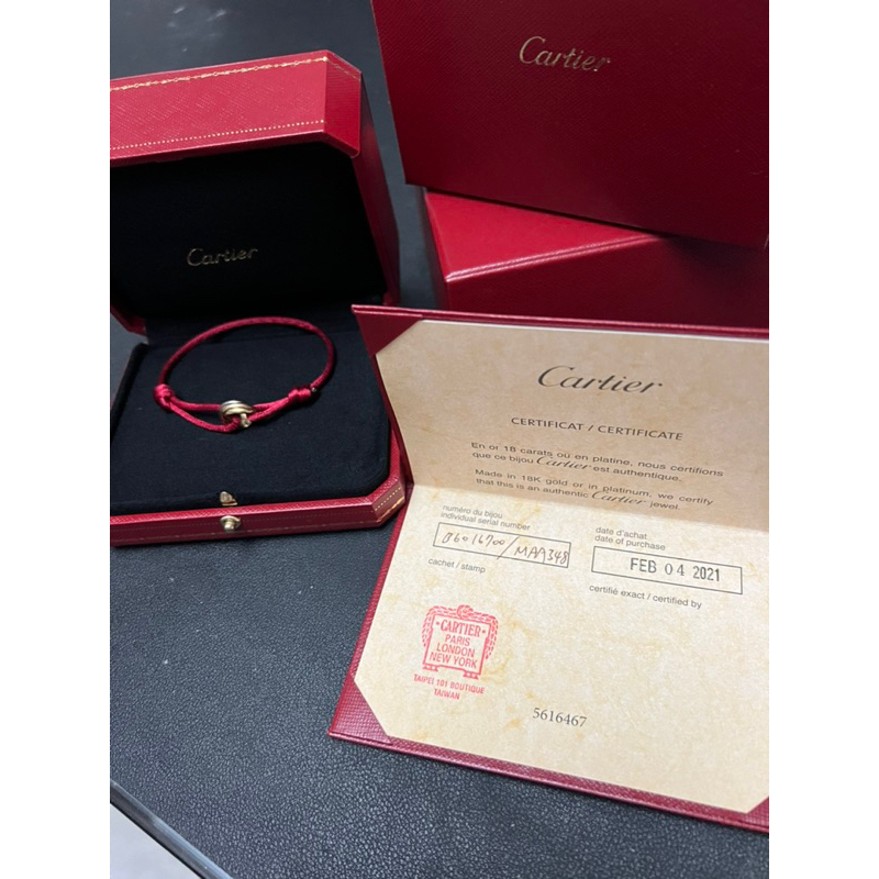 卡地亞Cartier真品專櫃3色TRINITY手鐲手繩手環