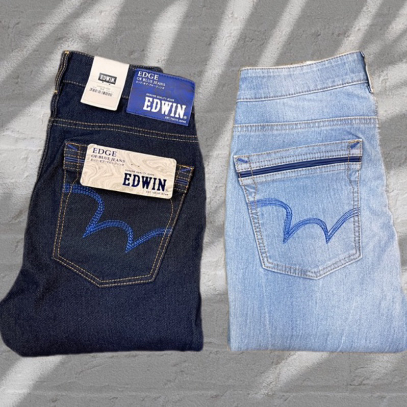 愛德恩EDWIN迦績褲大彈性藍線雙口袋窄管牛仔褲
