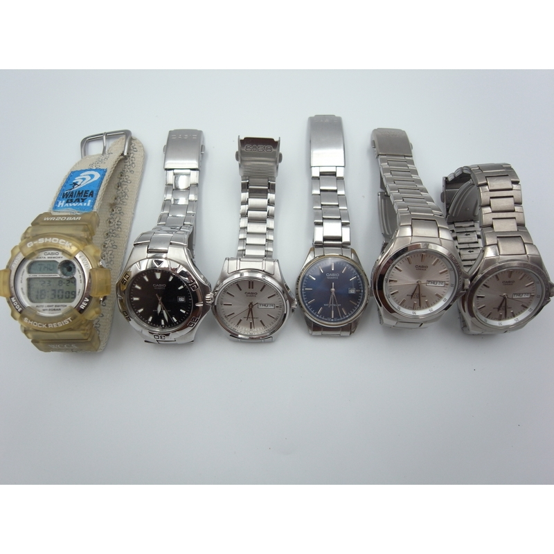(現貨)CASIO 卡西歐手錶(閒置未再使用便宜賣)(功能正常)(已更換全新電池)(全部6支一起賣)