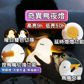 【最高折400】奇異鳥夜燈 夜燈 造型夜燈 小夜燈 led夜燈 usb夜燈 充電夜燈 插電夜燈 可愛夜燈 床頭夜燈 床燈