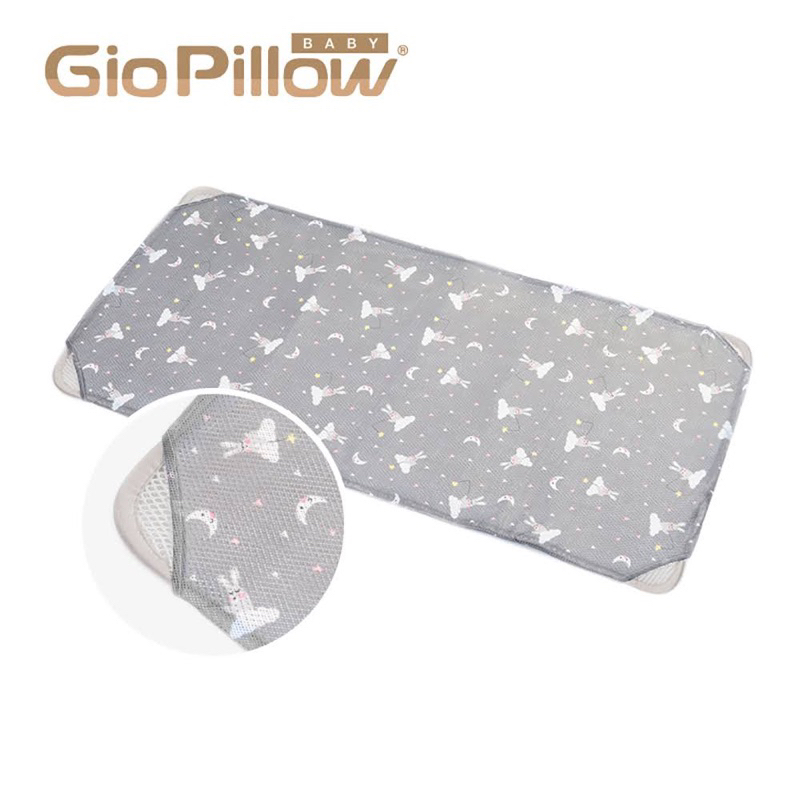 ［免運］二手九成新GIO Pillow 智慧二合一有機棉超透氣嬰兒床墊（晚安兔兔）
