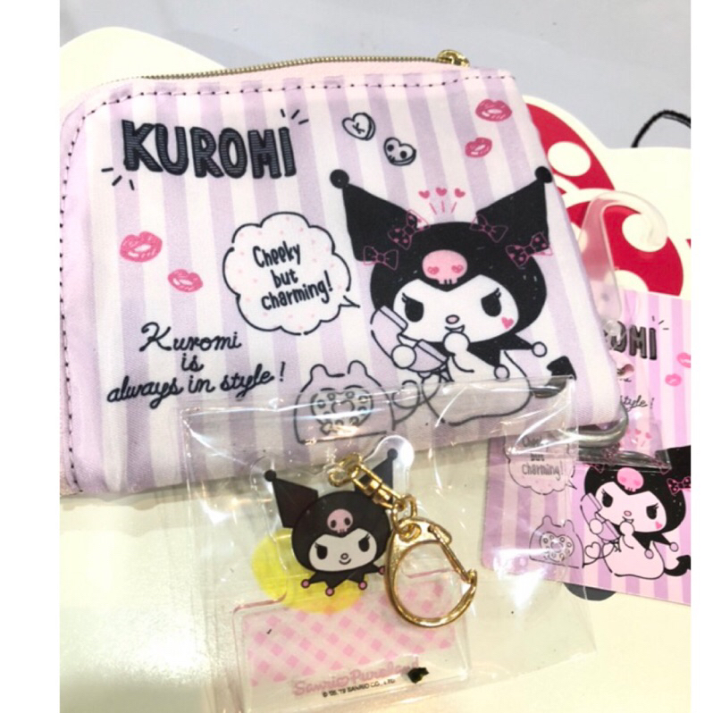 日本進口kitty黑色庫洛米零錢包也可以分層放進口罩和對折成小包再加上一個鑰匙圈一起賣