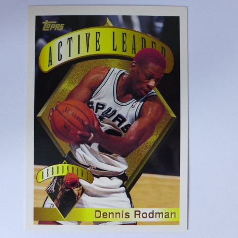 ~Dennis Rodman/小蟲.羅德曼~名人堂.壞小孩.籃板王 1995年TOPPS.NBA籃球卡