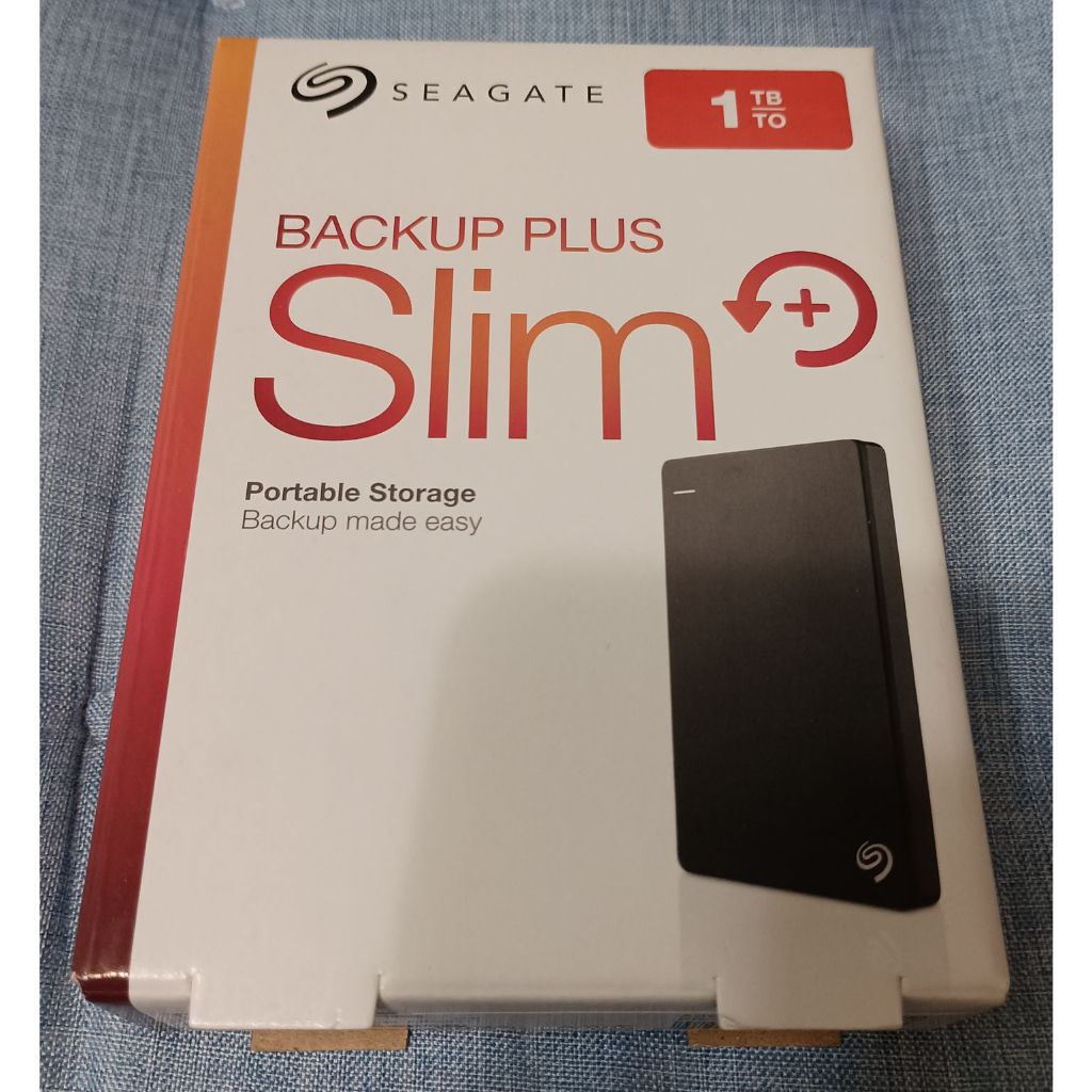 Seagate Backup Plus Slim 1TB 2.5吋 行動硬碟 黑色 (附保護套)