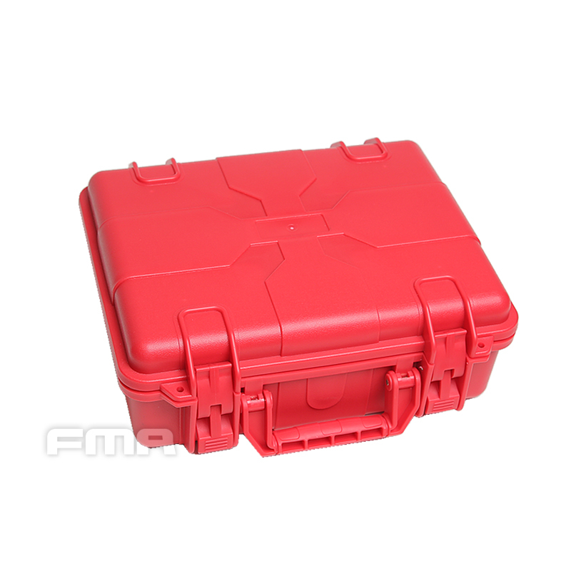 【蛋蛋堂】FMA 硬殼手槍盒槍箱塑膠硬殼槍盒多功能工具箱紅色-TB1260-RED