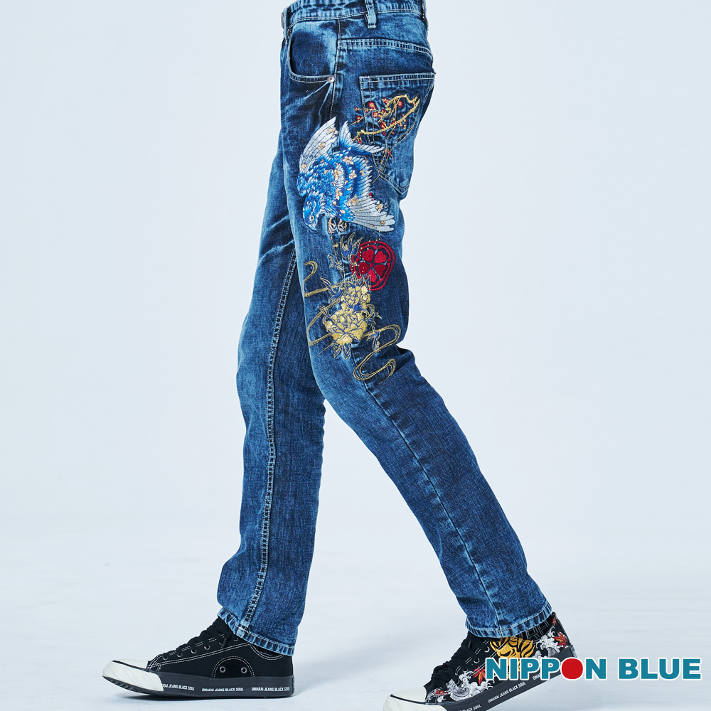 BLUE WAY 日本藍 - 男款 金標匠鷹之翼中腰丹寧直筒褲
