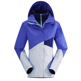 【美國 The North Face】L零碼5折》女 款防風連帽兩件式防水外套HV HS_內件化纖外套_CUD8