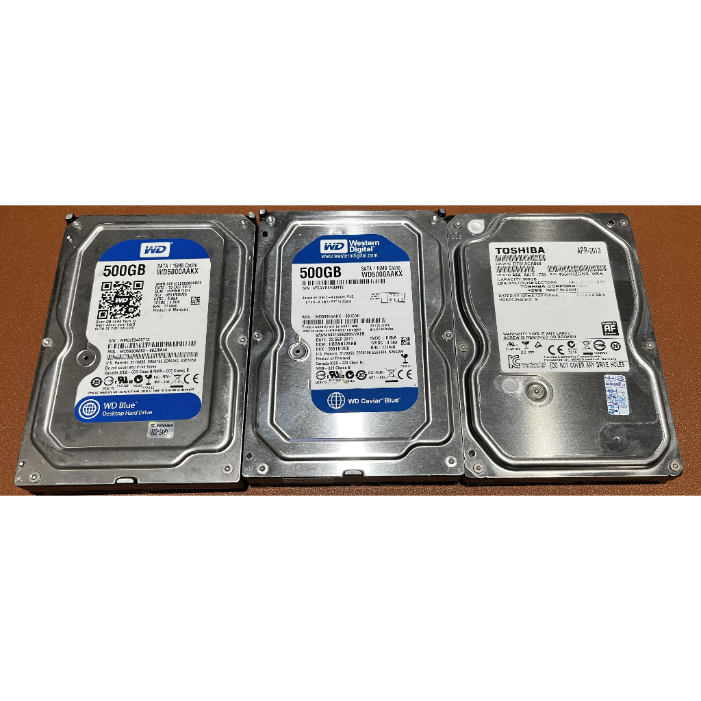 【二手良品】2.5吋/3.5吋 SATA HDD硬碟 500G/1TB/品牌隨機/現貨