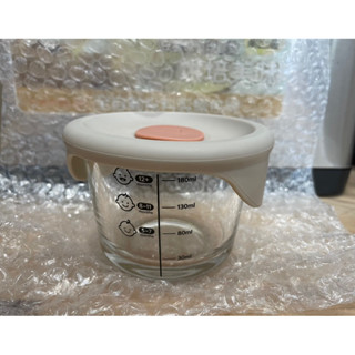 二手 樂扣樂扣LocknLock寶寶副食品耐熱玻璃調理盒230ml灰粉色