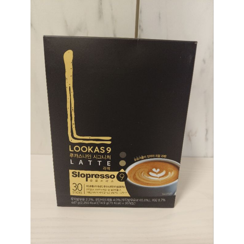 韓國LOOKAS9盧卡斯經典拿鐵咖啡30包入