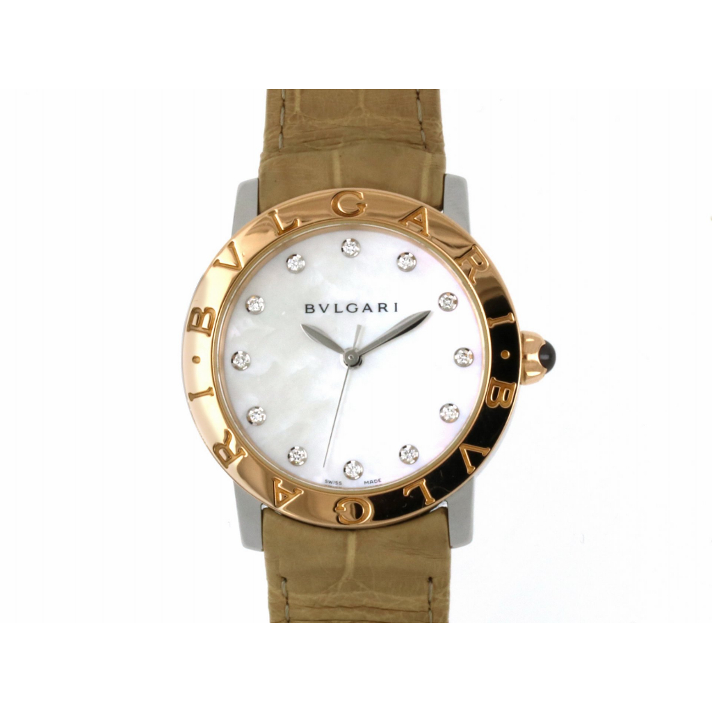 【久大御典品】BVLGARI 寶格麗錶 女用 BBLP 33 SG 珍珠貝母 原廠真品 機械錶 編號:J120627-5
