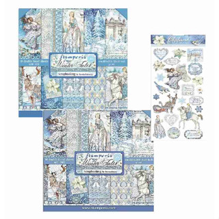 聖誕冬季萬用~Stamperia Winter Tales 冬季仙子12吋及8吋雙面手工美編紙圖形切割厚卡