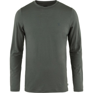 [阿爾卑斯互外] Fjallraven Abisko Wool 男長袖羊毛排汗衣 玄武岩灰 87194-050