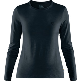 [阿爾卑斯戶外 三峽] Fjallraven Abisko Wool 女長袖羊毛排汗衣 暗深藍 84102-555