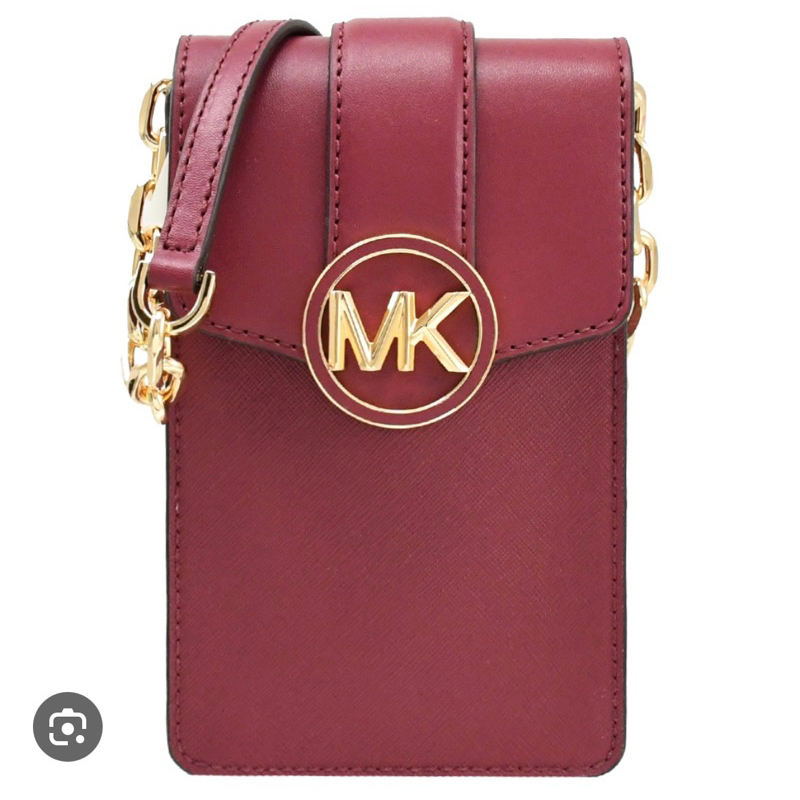 Michael Kors金屬MK logo手機斜背包