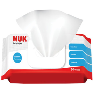 NUK加厚加大型 [有蓋子]柔濕巾(80抽/包) 超商限8包