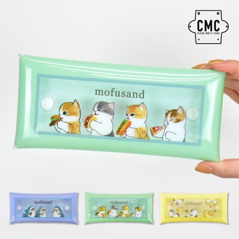 日本 正版  mofusand 透明筆袋 小物袋 收納袋