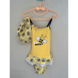 女寶泳衣 黃色小蜜蜂 約90cm左右