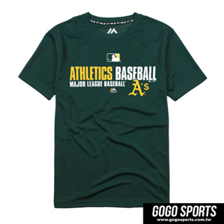 MLB Majestic-球隊 奧克蘭運動家 經典款球隊印花快排T恤 (男) 6530201-026 綠
