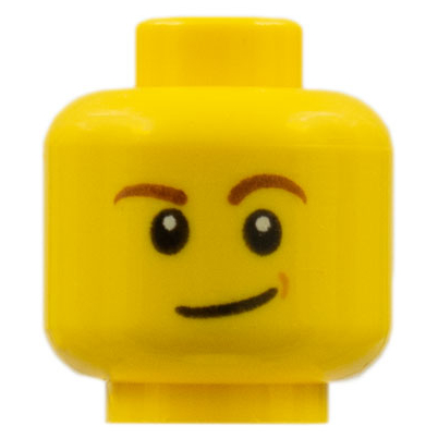 AndyPB 樂高LEGO 黃色 人偶頭/表情/微笑/自信 [3626cpb1286] Head 6100222