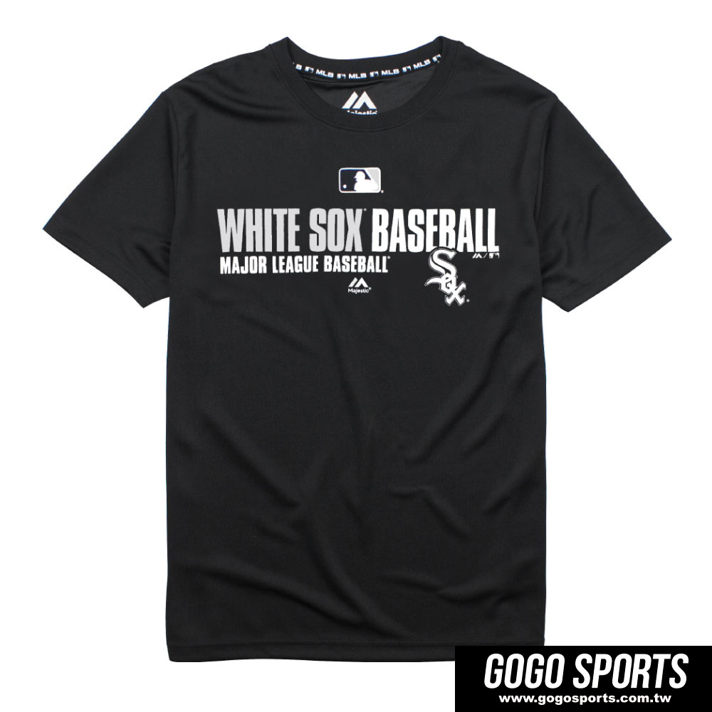 MLB Majestic-球隊 芝加哥白襪 經典款球隊印花快排T恤 (男) 6530201-020 黑