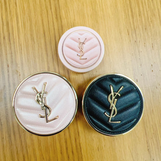 皮革氣墊粉餅 5g 超模光感精華水氣墊 b20 b10 附粉撲 YSL 聖羅蘭 恆久完美霧光氣墊粉餅 粉紅皮革