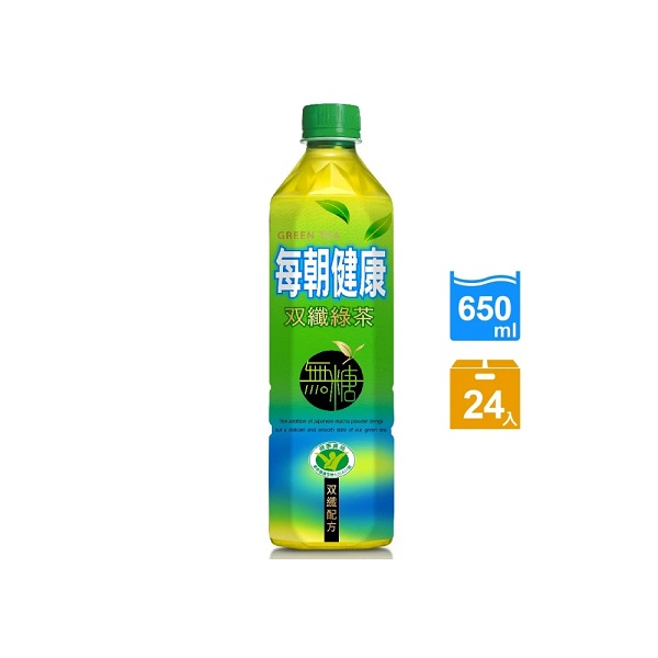 每朝健康 雙纖綠茶 650ml