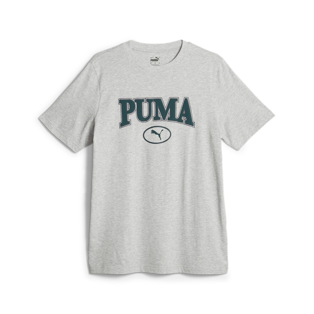 PUMA 短T 基本系列 SQUAD 灰 綠LOGO 短袖 T恤 男 67601304