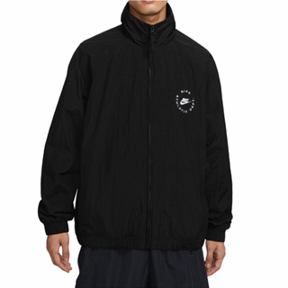 【NIKE】AS M NSW WVN JKT NCPS 男裝 休閒 立領 夾克 黑 外套 -FN7233010