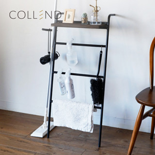 【日本COLLEND】IRON 實木鋼製靠牆置物架
