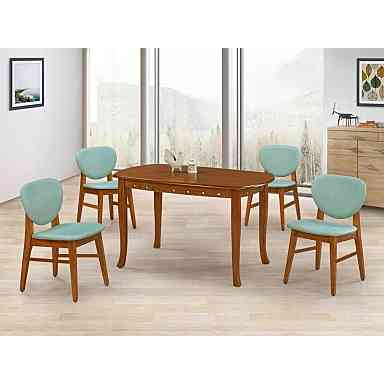 GD-23 北歐現代風 愛心 藻綠皮墊 實木餐椅 傢俱工廠特賣 批發價優惠