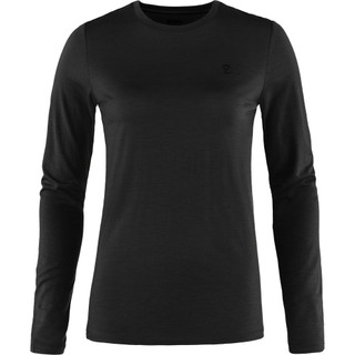 [阿爾卑斯戶外] Fjallraven Abisko Wool 女 長袖羊毛排汗衣 黑 84102-550