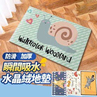 特吸水 水晶絨地墊60*40cm 卡通腳踏墊 浴室地墊 珊瑚絨地墊 寵物睡墊 廚房墊 防滑墊 SORT 臺灣公司現貨