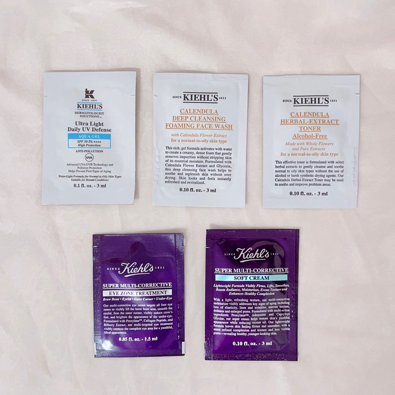 【全新】KIEHL'S｜契爾氏｜激光極淨白淡斑精華｜A醇全能新生抗痕精華｜無油抗老乳霜植萃藍鑽修護超能左型C撫紋亮眼精華