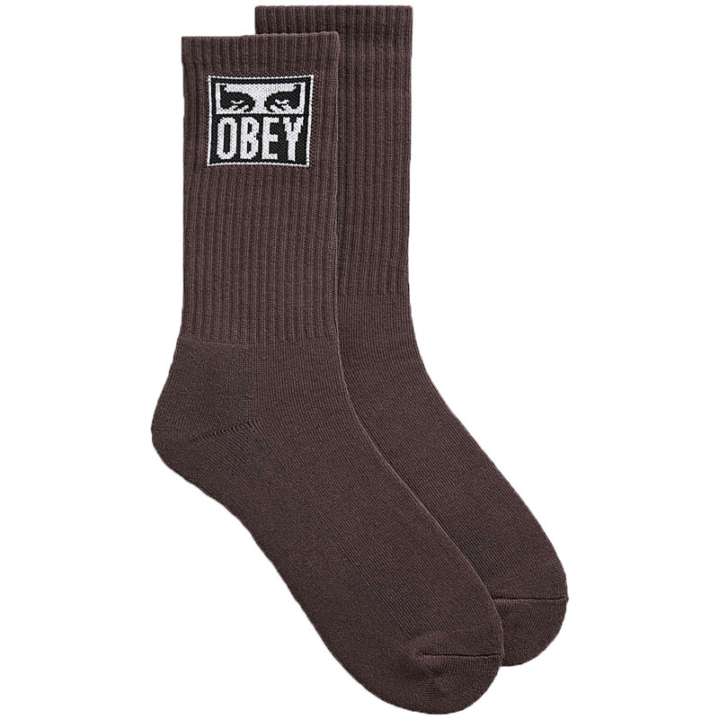 OBEY 100260141-BRN OBEY EYES ICON SOCKS 中筒襪 小腿襪 (深咖啡色) 化學原宿