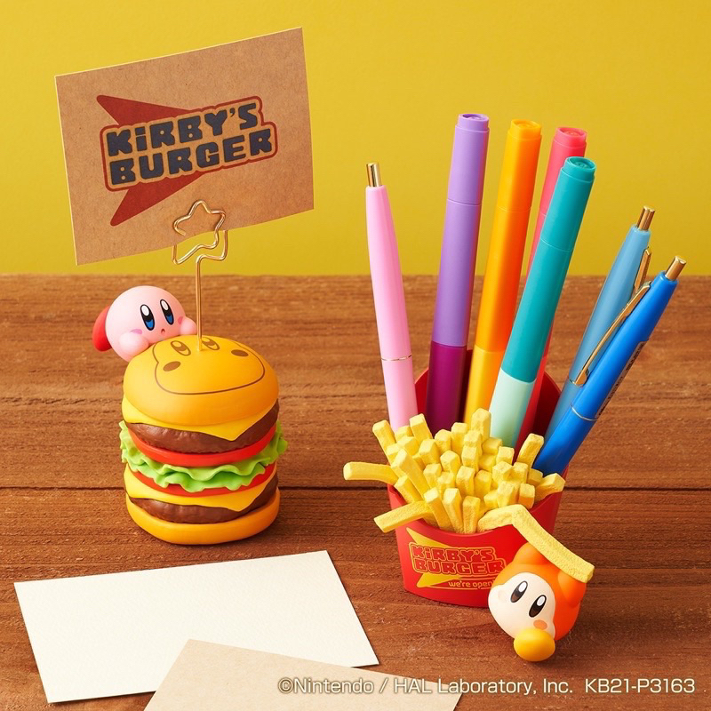 卡比之星 星之卡比 一番賞 KIRBY'S BURGER 漢堡 E賞 名片夾 筆筒 薯條